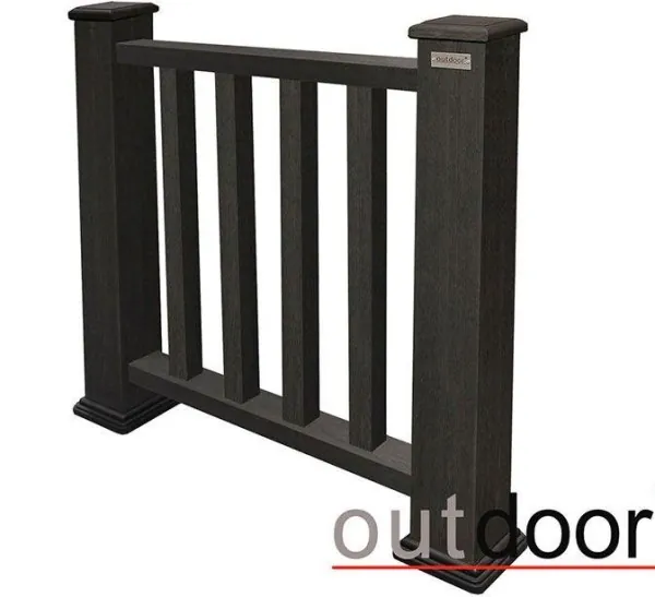 Ограждение из ДПК Outdoor Классик 3D STORM чёрный купить в Комсомольск-на-Амуре