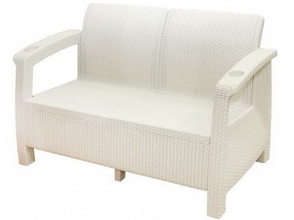 Двухместный диван Yalta Sofa Seаt белый купить в Комсомольск-на-Амуре