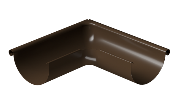 Угол внешний 90° D125 Döcke STAL PREMIUM Каштан, (RAL 8017) купить в Комсомольск-на-Амуре