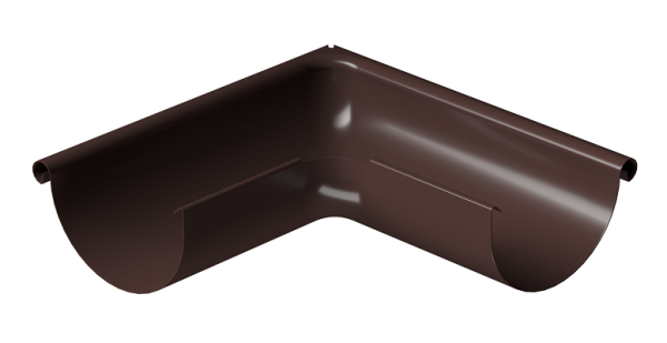Угол внешний 90° D125 Döcke STAL PREMIUM Шоколад, (RAL 8019) купить в Комсомольск-на-Амуре