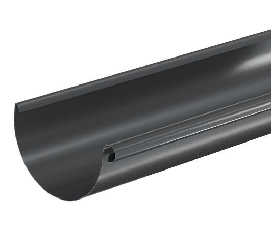 Водосток Aquasistem, система 125x90 - Водосточный желоб 3.00м RAL 7024 Тёмно-серый купить в Комсомольск-на-Амуре