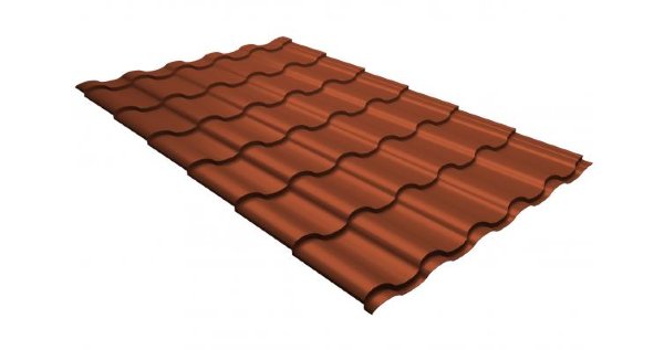 Металлочерепица кредо GL 0,5 GreenСoat Pural RR 750 кирпично-красный (RAL 8004 терракота) купить в Комсомольск-на-Амуре