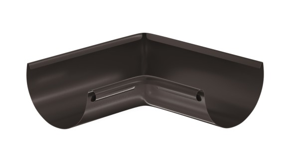 Водосток Aquasistem, система 125x90 - Угол желоба, внутренний 90° RR 32 Тёмно-Коричневый купить в Комсомольск-на-Амуре