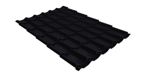 Металлочерепица классик GL 0,5 Velur20 RAL 9005 черный купить в Комсомольск-на-Амуре