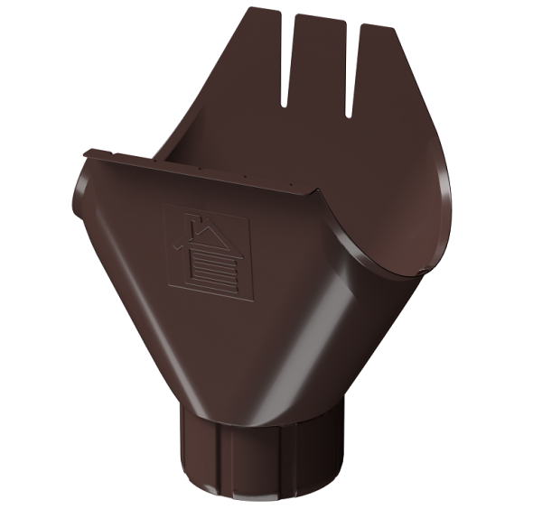 Воронка желоба D125 Döcke STAL PREMIUM Шоколад, (RAL 8019) купить в Комсомольск-на-Амуре