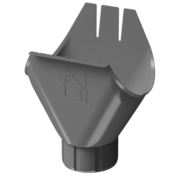 Воронка желоба D125 Döcke STAL PREMIUM Графит, (RAL 7024) купить в Комсомольск-на-Амуре