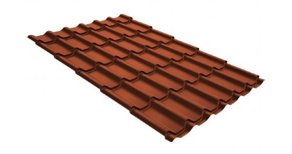 Металлочерепица классик GL 0,5 GreenCoat Pural RR 750 кирпично-красный (RAL 8004 терракота) купить в Комсомольск-на-Амуре