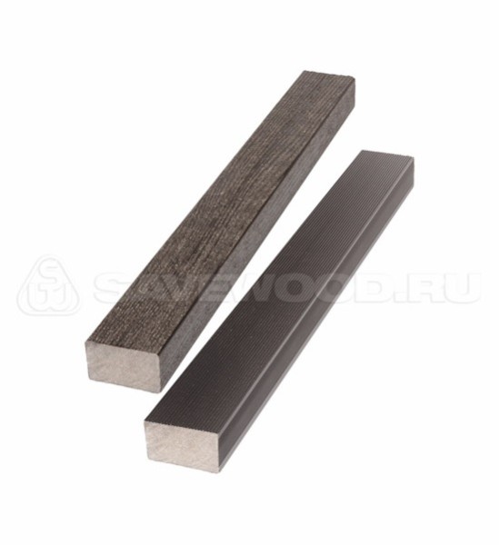 Брус лавочный ДПК полнотелый Savewood тёмно-коричневый купить в Комсомольск-на-Амуре