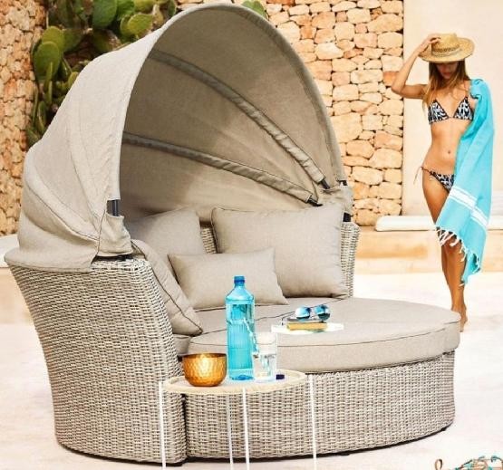 Диван-Трансформер AFINA плетеный из иск. ротанга AFM-325 Beige купить в Комсомольск-на-Амуре