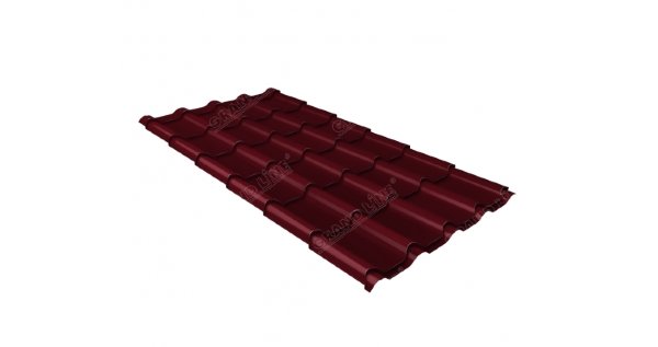 Металлочерепица камея 0,45 Drap RAL 3005 красное вино купить в Комсомольск-на-Амуре