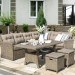 Комплект мебели AFINA плетеной из иск. ротанга AFM-307B Beige купить в Комсомольск-на-Амуре
