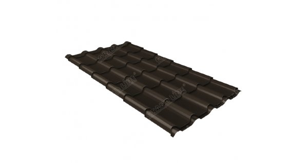 Металлочерепица камея GL 0,5 GreenCoat Pural matt RR 32 темно-коричневый (RAL 8019 серо-коричневый) купить в Комсомольск-на-Амуре