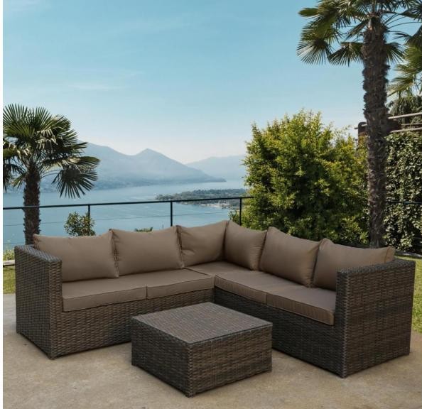 Комплект мебели AFINA плетеной из иск. ротанга YR825A Brown/Beige купить в Комсомольск-на-Амуре
