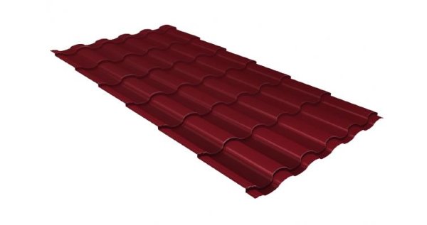Металлочерепица кредо 0,5 Satin RAL 3005 красное вино купить в Комсомольск-на-Амуре