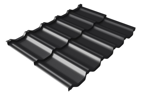 Металлочерепица модульная Квинта Uno Grand Line c 3D резом 0,5 Rooftop Matte RAL 9005 черный купить в Комсомольск-на-Амуре