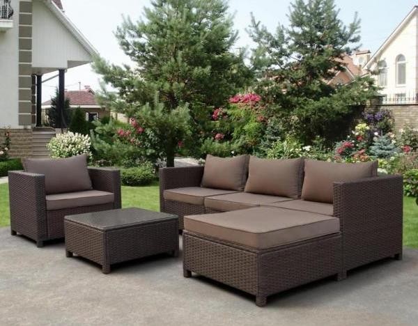 Комплект мебели AFINA плетеной из иск. ротанга YR821A Brown/Beige купить в Комсомольск-на-Амуре