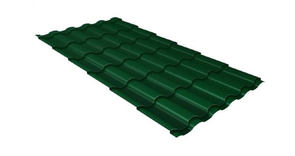 Металлочерепица кредо 0,5 Satin RAL 6005 зеленый мох купить в Комсомольск-на-Амуре