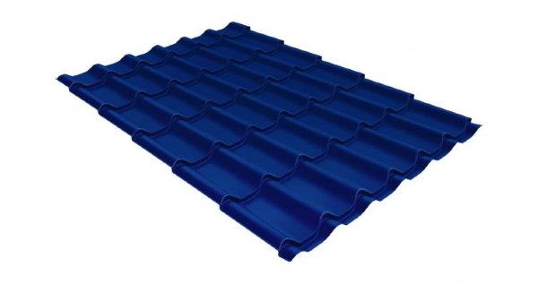 Металлочерепица классик 0,5 Satin RAL 5005 сигнальный синий купить в Комсомольск-на-Амуре