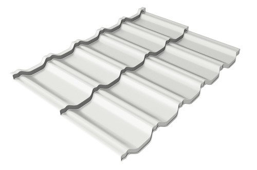 Металлочерепица модульная Квинта Uno Grand Line c 3D резом 0,5 Satin RAL 9003 сигнальный белый купить в Комсомольск-на-Амуре