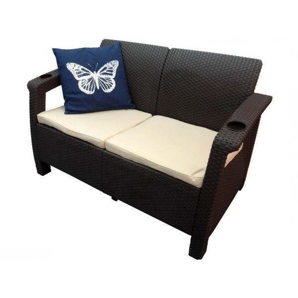 Двухместный диван Yalta Sofa Seаt венге купить в Комсомольск-на-Амуре