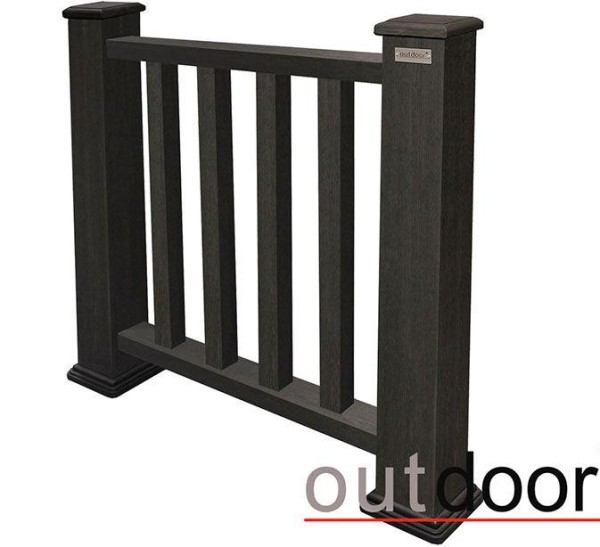 Ограждение из ДПК Outdoor Классик 3D STORM чёрный купить в Комсомольск-на-Амуре