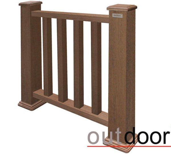 Ограждение из ДПК Outdoor Классик 3D STORM коричневый микс купить в Комсомольск-на-Амуре
