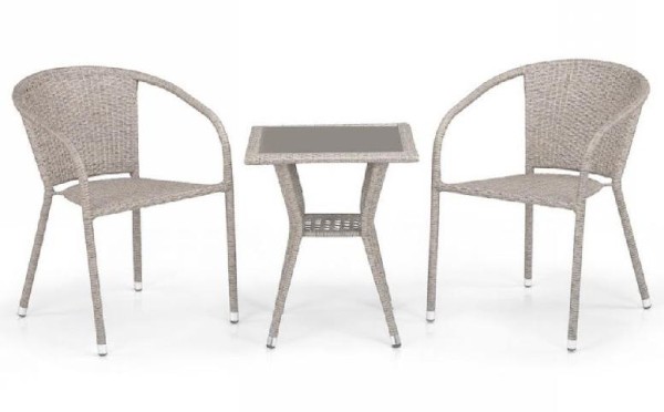 Комплект плетеной мебели AFINA из иск. ротанга T25C/Y137C-W85 Latte 2Pcs купить в Комсомольск-на-Амуре