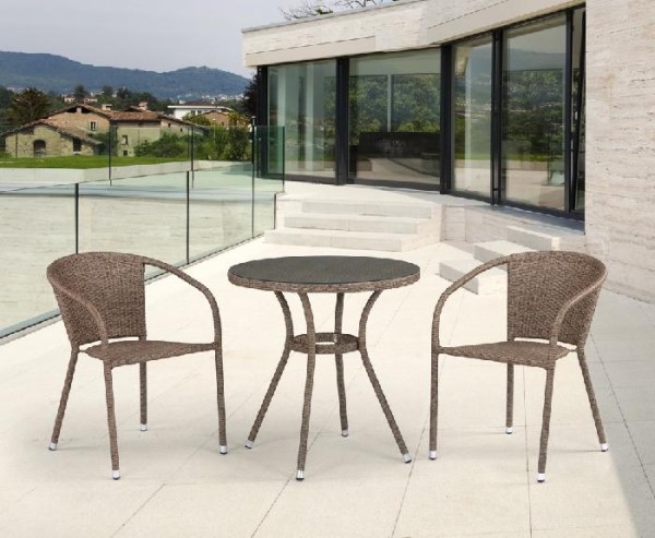 Комплект плетеной мебели AFINA из иск. ротанга T282ANT/Y137C-W56 Light Brown 2Pcs купить в Комсомольск-на-Амуре