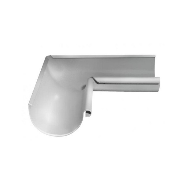 Водосток Grand Line 125x90 – Угол внутренний 90° RAL 9003 купить в Комсомольск-на-Амуре