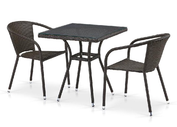 Комплект плетеной мебели AFINA из иск. ротанга T282BNT/Y137C-W53 Brown 2Pcs купить в Комсомольск-на-Амуре
