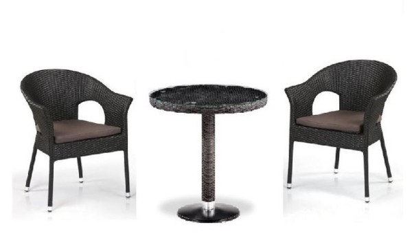 Комплект плетеной мебели AFINA из иск. ротанга T601/Y79A-W53 Brown 2Pcs купить в Комсомольск-на-Амуре