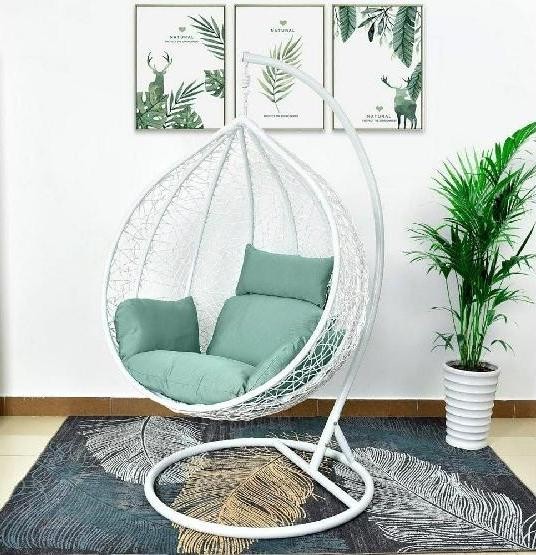 Кресло Подвесное из искусственного ротанга AFM-168A-XL White/Green купить в Комсомольск-на-Амуре