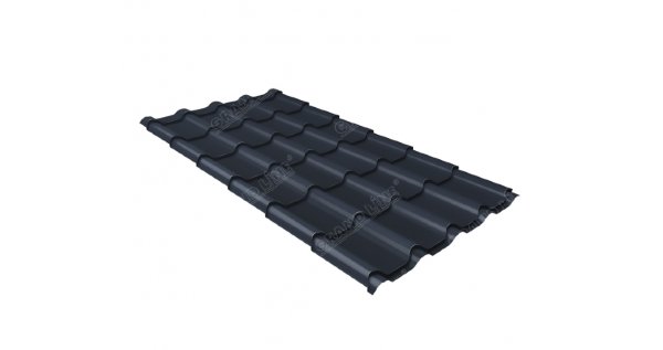 Металлочерепица камея 0,5 Satin RAL 7024 мокрый асфальт купить в Комсомольск-на-Амуре
