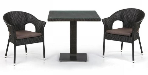 Комплект плетеной мебели AFINA из иск. ротанга T605SWT/Y79A-W53 Brown 2Pcs купить в Комсомольск-на-Амуре