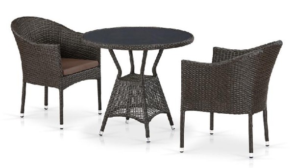 Комплект плетеной мебели AFINA из иск. ротанга T707ANS/Y350-W53 Brown 2Pcs купить в Комсомольск-на-Амуре