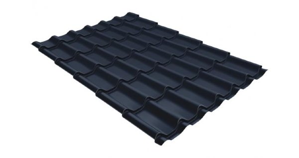 Металлочерепица классик 0,5 Satin RAL 7024 мокрый асфальт купить в Комсомольск-на-Амуре