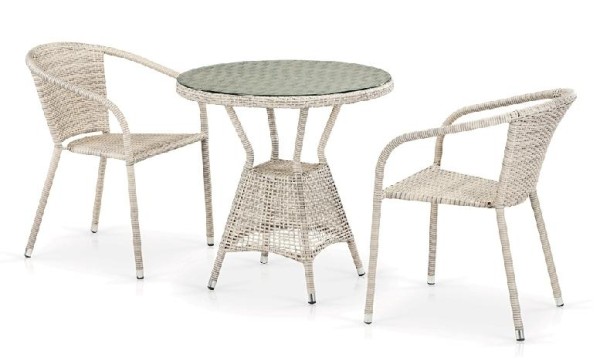 Комплект плетеной мебели AFINA из иск. ротанга T705ANT/Y137C-W85 Latte 2Pcs купить в Комсомольск-на-Амуре