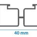 Лага алюминиевая KRONEX 40x15x3000 мм опорная Slim купить в Комсомольск-на-Амуре