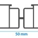 Лага алюминиевая KRONEX 50x25x3000 мм несущая купить в Комсомольск-на-Амуре