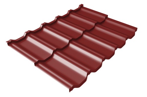 Металлочерепица модульная Квинта Uno Grand Line c 3D резом 0,5 Satin RAL 3011 коричнево-красный купить в Комсомольск-на-Амуре