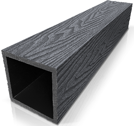 Столб ДПК 3D GardenParkett фактура дерева Графит купить в Комсомольск-на-Амуре