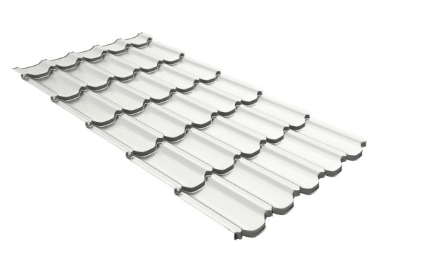 Металлочерепица квинта плюс с 3D резом 0,5 Satin RAL 9003 сигнальный белый купить в Комсомольск-на-Амуре