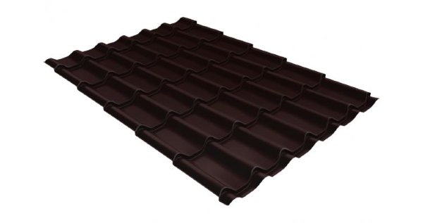 Металлочерепица классик 0,5 Satin RAL 8017 шоколад купить в Комсомольск-на-Амуре