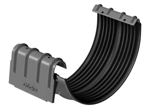 Соединитель желобов D125 Döcke STAL PREMIUM Графит, (RAL 7024) купить в Комсомольск-на-Амуре