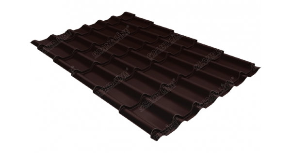 Металлочерепица классик GL 0,5 Quarzit RAL 8017 шоколад Metallic купить в Комсомольск-на-Амуре