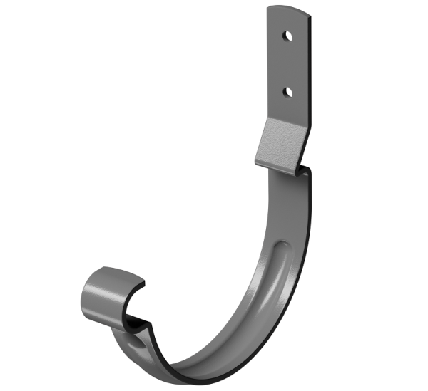 Карнизный крюк короткий (гнутый) D125 Döcke STAL PREMIUM Графит, (RAL 7024) купить в Комсомольск-на-Амуре