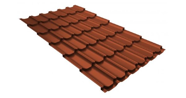 Металлочерепица квинта плюс 0,5 GreenCoat Pural RR 750 кирпично-красный (RAL 8004 терракота) купить в Комсомольск-на-Амуре